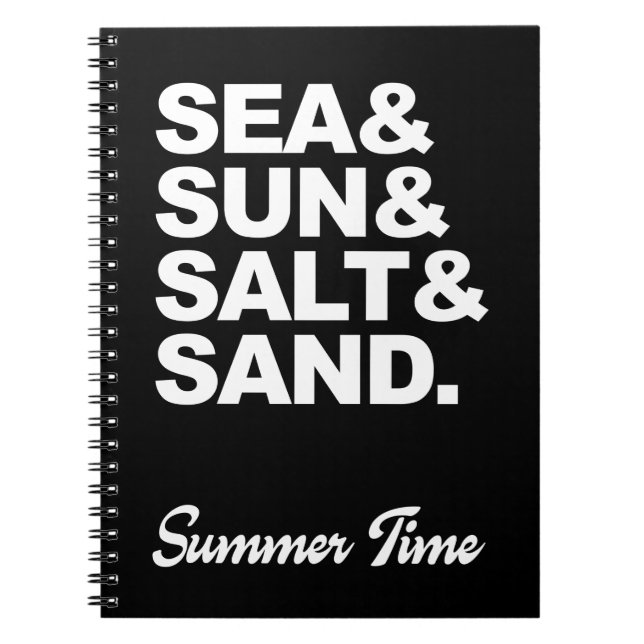Meer und Sonne und Salz und Sand Sommerzeit Notizblock (Vorderseite)
