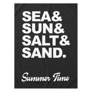 Meer und Sonne und Salz und Sand Sommerzeit Tischdecke