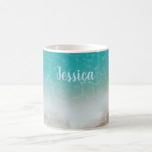 Meer und Strand aus der Vogelperspektive Personali Kaffeetasse