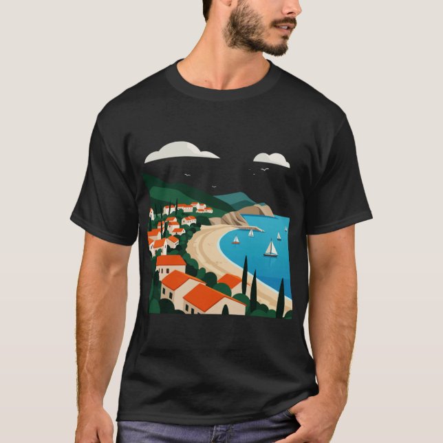 Meer und Strand Mädchen T-Shirt (Vorderseite)