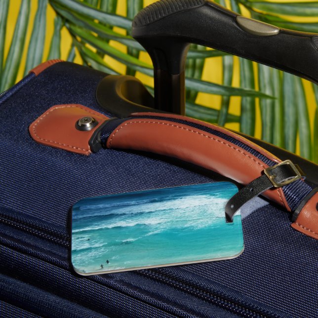 Meer von Cancun Mexiko Gepäckanhänger (Vorderseite Insitu 3)