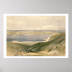 Meer von Galiläa oder von Genezareth, blickend in Poster