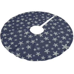 Meer von Starfish Pattern Polyester Weihnachtsbaumdecke