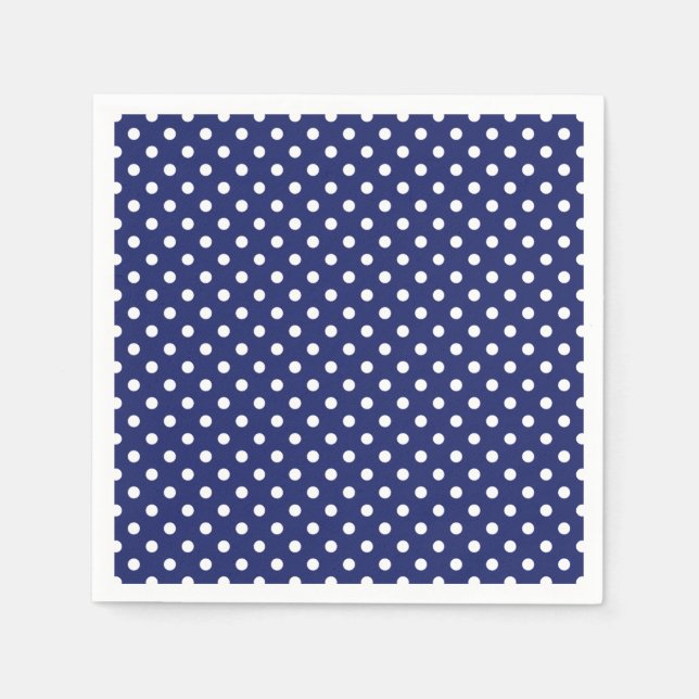 Meerblaues Weißerbsen Serviette (Vorderseite)