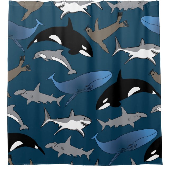 Meerblick Duschvorhang (Vorderseite)