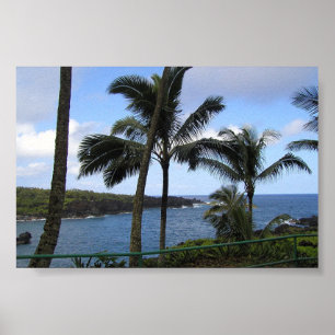 Meerblick-hawaiische Insel Maui Poster