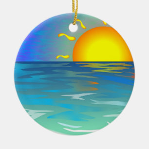 Meerblick Keramik Ornament