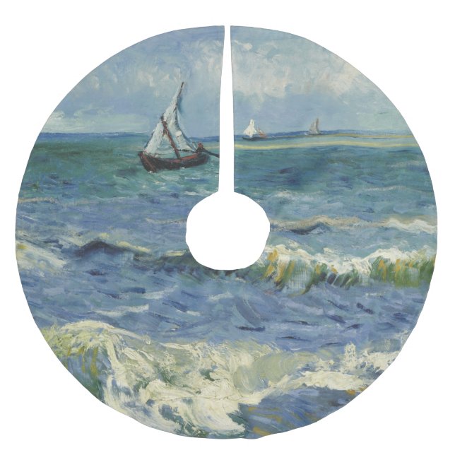 Meerblick Les Saintes-Maries-de-la-Mer durch Van Polyester Weihnachtsbaumdecke (Vorderseite)