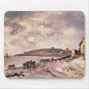 Meerblick mit Ponys auf dem Strand Mousepad