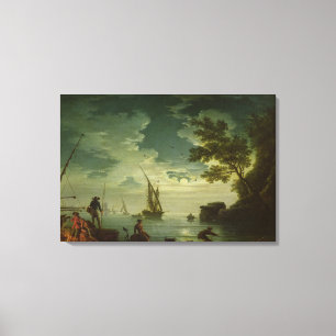 Meerblick, Mondschein, 1772 Leinwanddruck