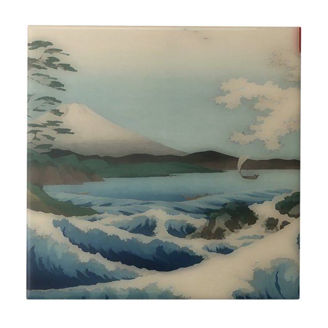 Meerblick von Satta Point Fliese (Vorderseite)