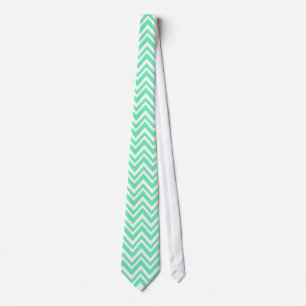 Meerbusch Mint Green Zigzgag Muster Krawatte