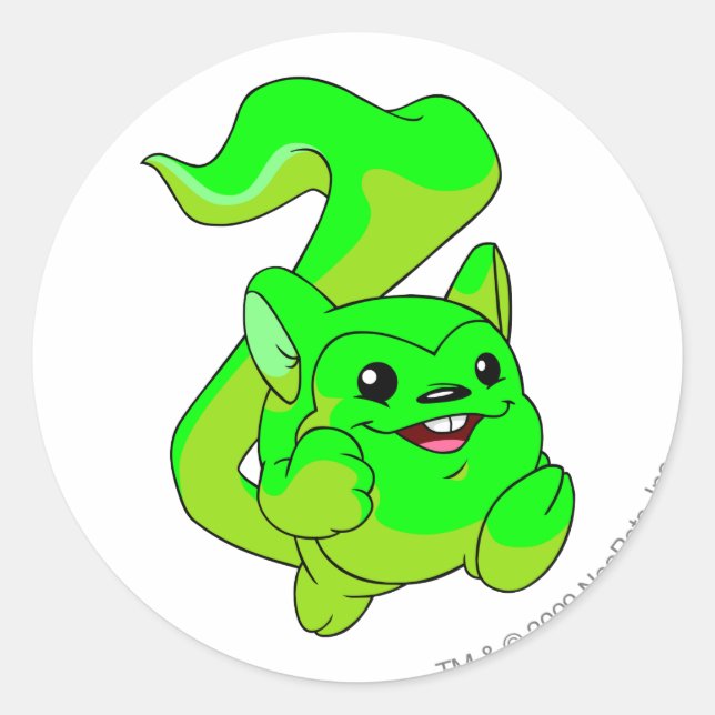 Meerca Glows Runder Aufkleber (Vorderseite)