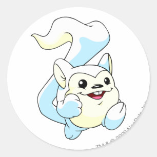 Meerca White Runder Aufkleber