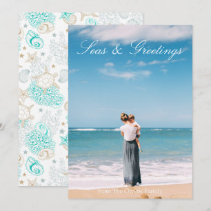 Meere lieben Meer & Grüße Ozean Foto-Flat-Karte