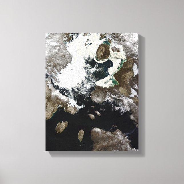 Meereis und Sedimente in Nunavut, Kanada Leinwanddruck (Vorderseite)