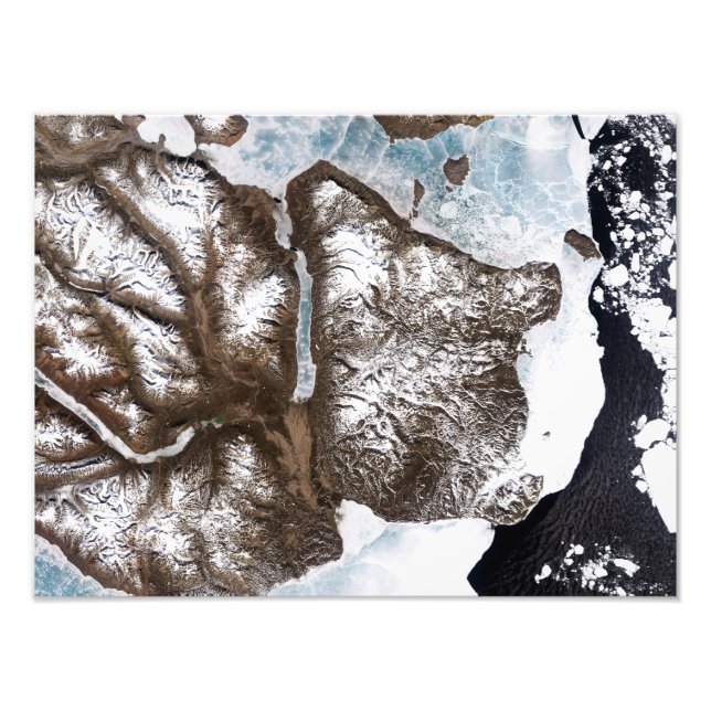 Meereislinien im Osten Grönlands Fotodruck (Vorne)