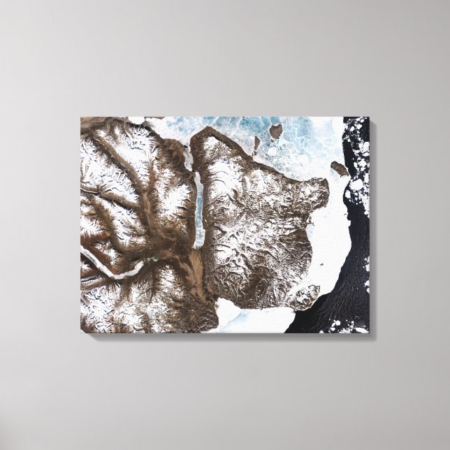 Meereislinien im Osten Grönlands Leinwanddruck (Vorderseite)