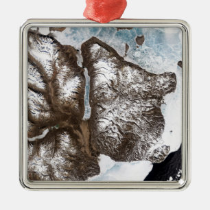 Meereislinien im Osten Grönlands Ornament Aus Metall