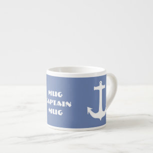 Meeres/Nautisches Thema Anker Kapitän Espresso Tas Espressotasse