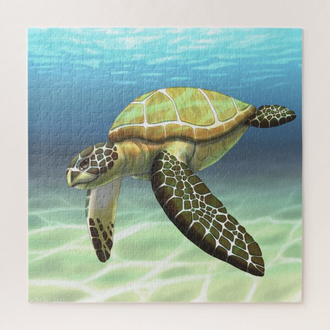 Meeres-Schildkröte-Puzzle (Vertikal)