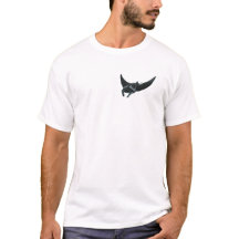 Meeres-T-Shirt mit dem Bild eines Mantarochen
