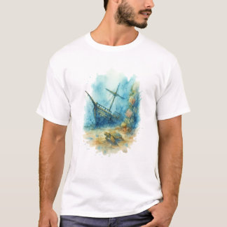 Meeres-Themen-T-Shirt - Schiffswrack T-Shirt