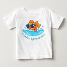 Meeresabenteuer | Niedlicher Goldfisch mit Sonnenb Baby T-shirt