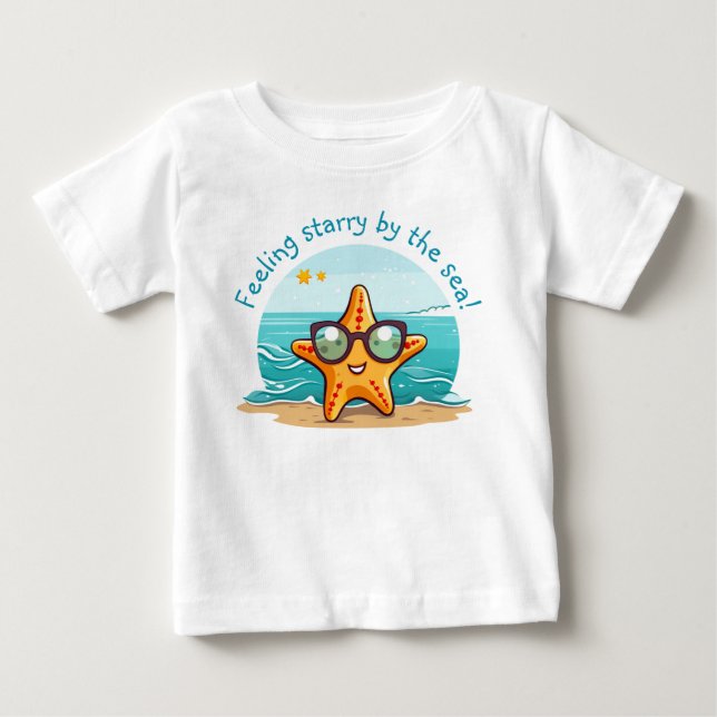 Meeresabenteuer | Niedlicher Starfish mit Sonnenbr Baby T-shirt (Vorderseite)