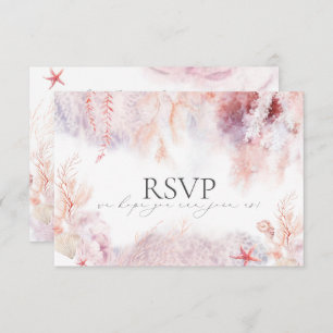 Meeresalgen   Seashell Wedding RSVP Card