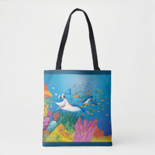Meeresansicht Hintergrund Schilfhaie Tasche