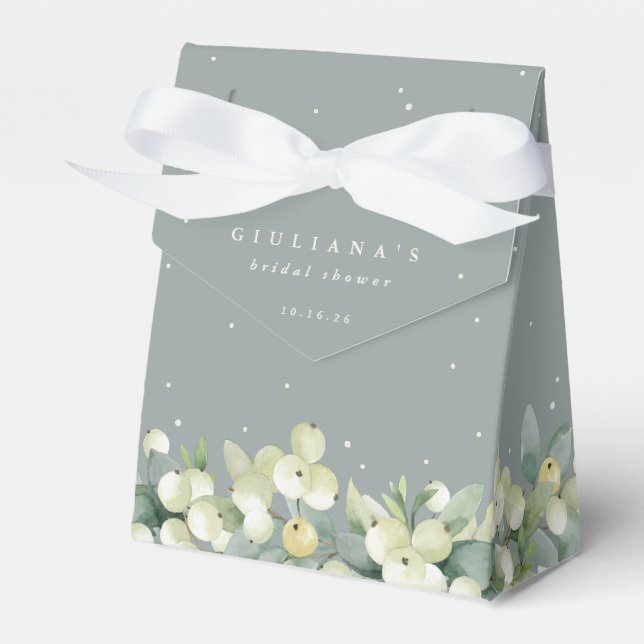 Meeresbeere Grüne Snowbere+Eukalyptus Brautparty Geschenkschachtel (Vorderseite)