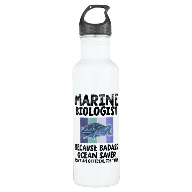 Meeresbiologe Meeresbiologie Edelstahlflasche (Vorderseite)