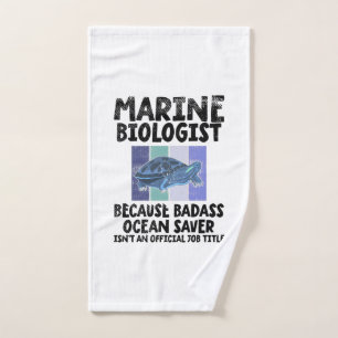 Meeresbiologe Meeresbiologie Handtuch