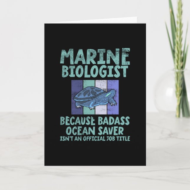 Meeresbiologe Meeresbiologie Karte (Vorderseite)