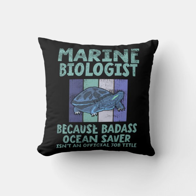Meeresbiologe Meeresbiologie Kissen (Vorderseite)