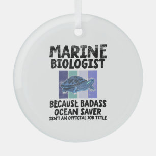 Meeresbiologe Meeresbiologie Ornament Aus Glas