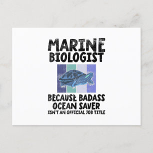 Meeresbiologe Meeresbiologie Postkarte