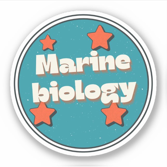 Meeresbiologie Aufkleber (Vorderseite)