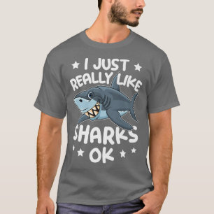 Meeresbiologie Ich mag Haie sehr gerne OkT-Shirt T-Shirt