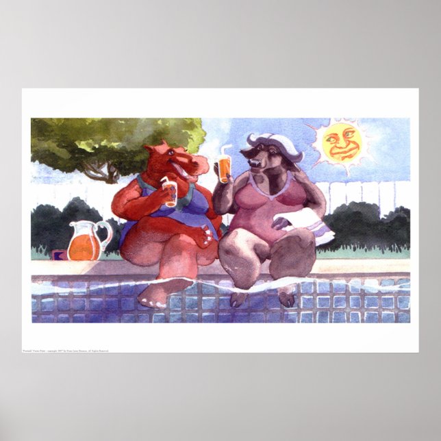 Meeresblau Poster (Vorne)