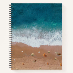 MEERESBLICK STRAND MUSCHELN SOMMERFERIEN NOTIZBUCH