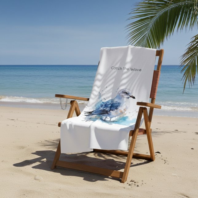 Meeresbrise: Aquareller Seagull Strandtuch (Von Creator hochgeladen)