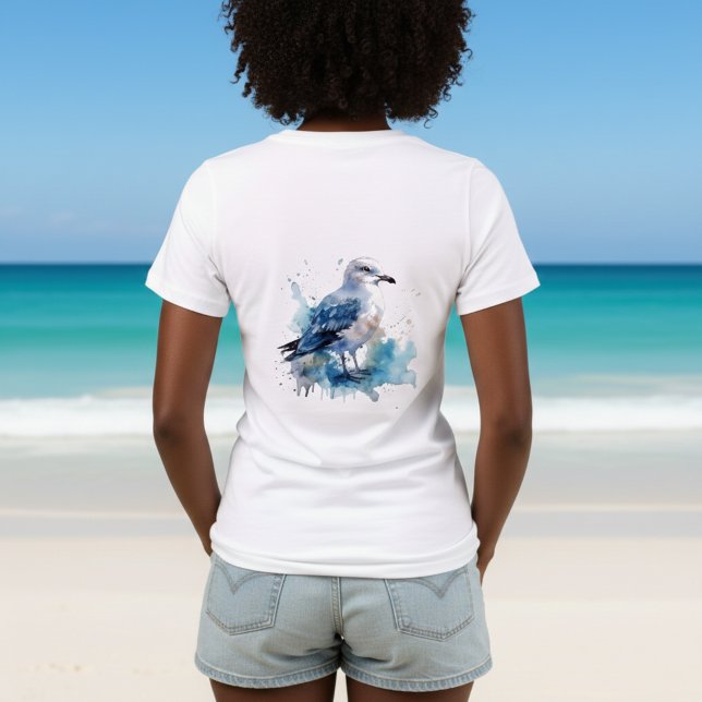 Meeresbrise: Aquareller Seagull Tri-Blend Shirt (Von Creator hochgeladen)