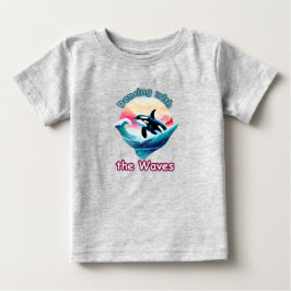 Meeresenergie: Killer Whale in Aqua Jump Baby T-shirt