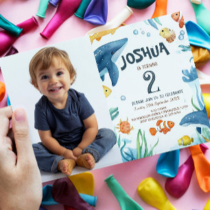 Meeresfauna und -flora Kindergeburtstag Party Einladung