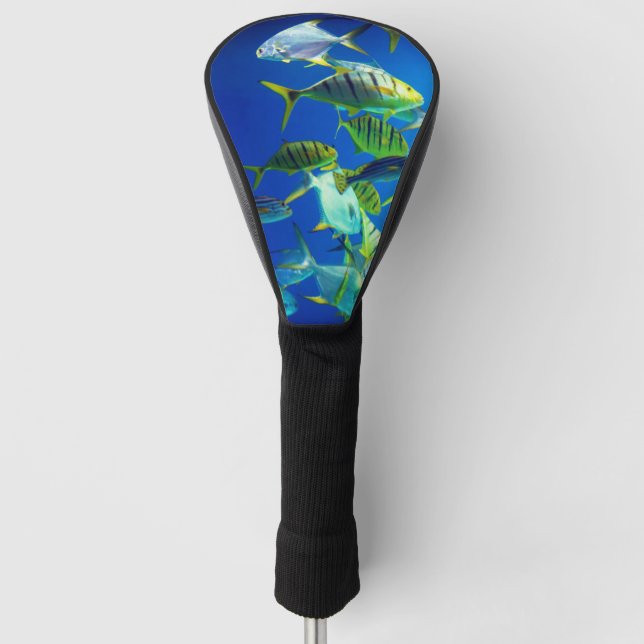 Meeresfisch Gelb mit schwarzen Streifen Golf Headcover (Vorderseite)