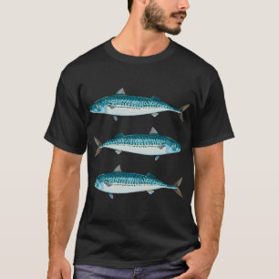 Meeresfisch Makrele in Blautönen T-Shirt
