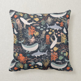 Meeresflora und -fauna kissen