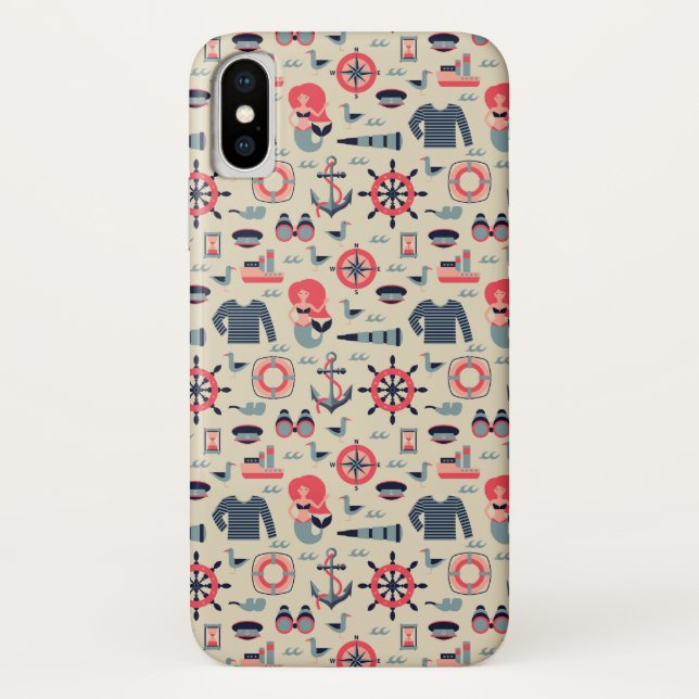 Meeresflora und -fauna-Muster Case-Mate iPhone Hülle (Rückseite)